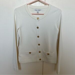 Banana Republic Women’s Cream Button-Up Cardigan, XS